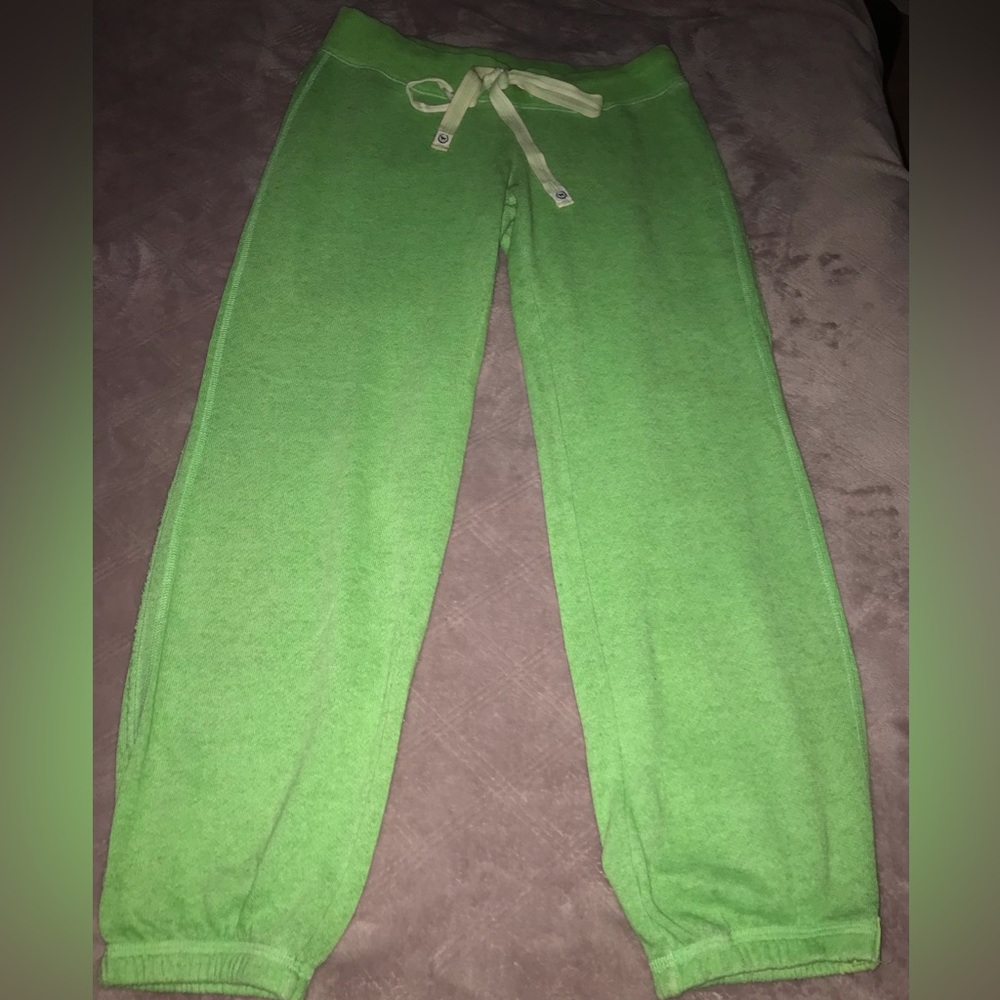 VS PINK Neon Green Cropped Shorts Size XS